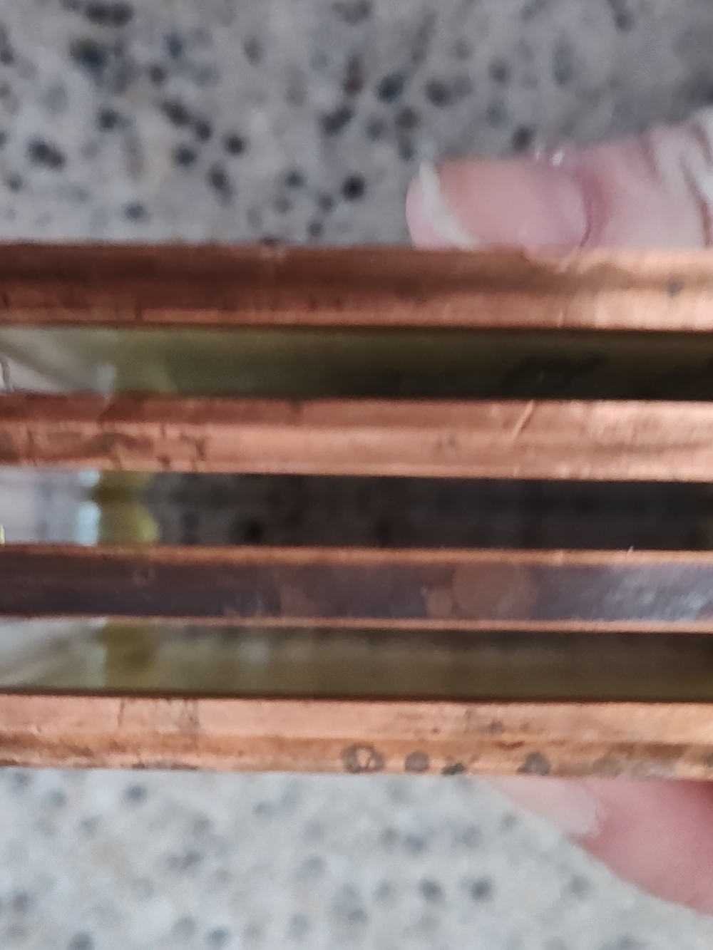 Copper & Glass Coasters Set Of 4 Inspirational with Cream Print - Picture 6 of 10